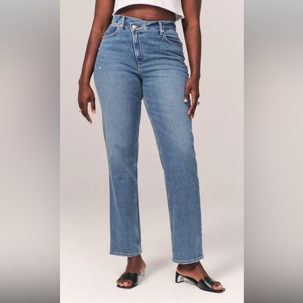 Abercrombie & Fitch Blue Straight Leg Jeans